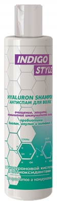 Шампунь антиспам для глубокого очищения и защиты от повреждения повышение иммунитета волос INDIGO STYLE, 200 мл